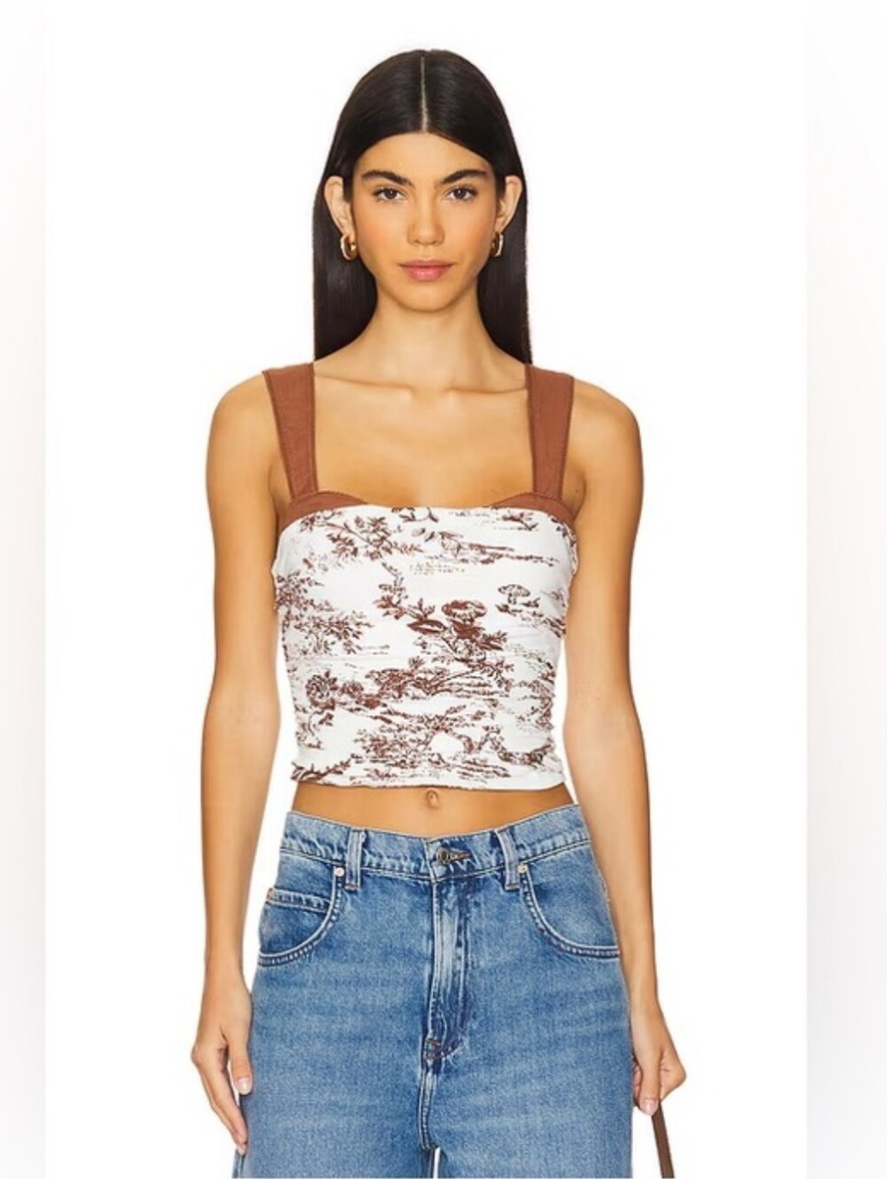 Free People 2 Tone Cropped Tank Top